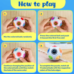Rainbow Magic Ball Puzzle 3D Puzzle Anti-Stress for Children and Adults