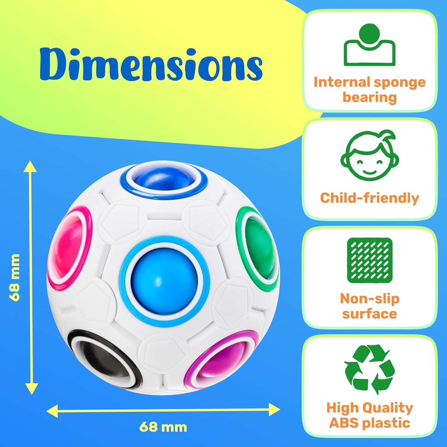 Rainbow Magic Ball Puzzle 3D Puzzle Anti-Stress for Children and Adults