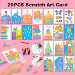 Rainbow Scratch Art Squeeze Dot Painting Kit for Kids- 1 Art Kit