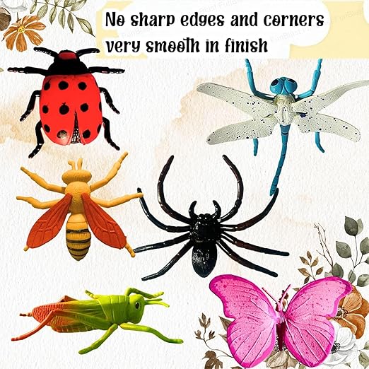 Realistic Insect Toys for Kids 6Pcs Mid Size Reptile Bug Animal Figure Toy