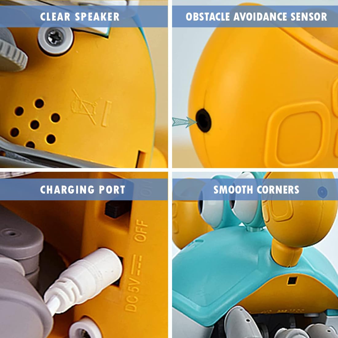 Rechargeable Crawling Crab Baby Toy with Light & Sound Sensory Interactive Moving-Random color