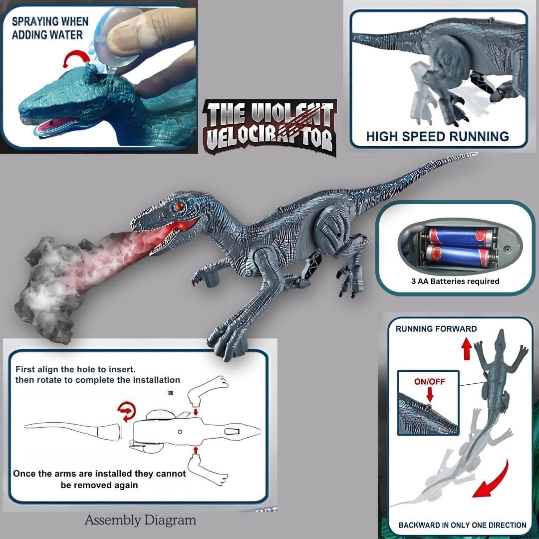 Remote Control Smoke Dinosaur Toy