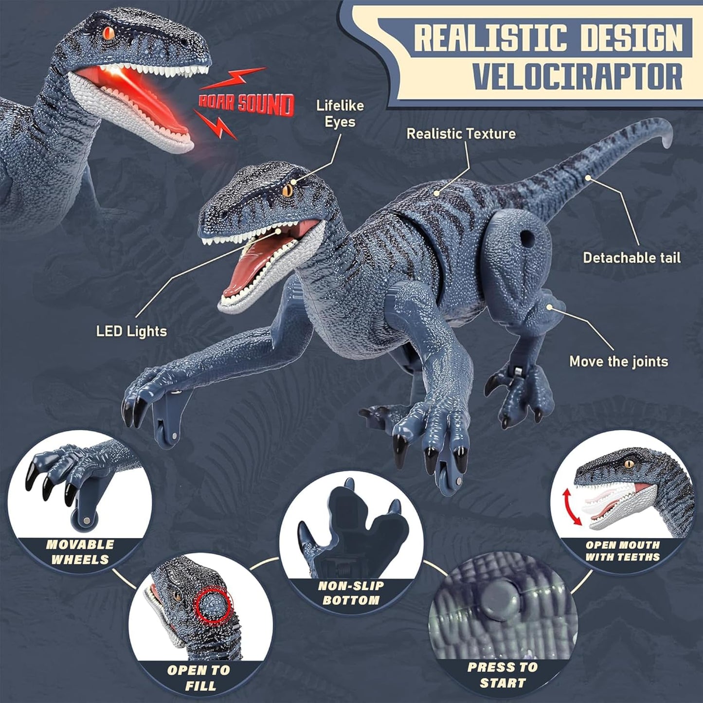 Remote Control Smoke Dinosaur Toy