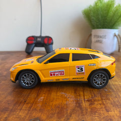 Yellow-Remote Control Sports Racing Car - RC Super Speed Car World High Performance Roadster 1:24 scale with USB Charging