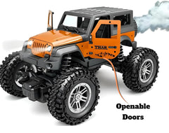 Remote Control Thar Rock Climbing Car for Rechargeable Off-Road Jeep Toy with Mist Spray-Any 1
