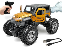 Remote Control Thar Rock Climbing Car for Rechargeable Off-Road Jeep Toy with Mist Spray-Any 1