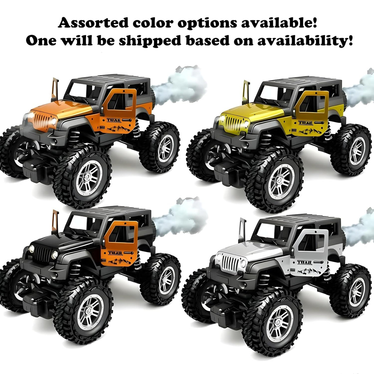 Remote Control Thar Rock Climbing Car for Rechargeable Off-Road Jeep Toy with Mist Spray-Any 1
