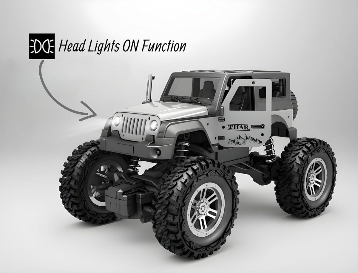 Remote Control Thar Rock Climbing Car for Rechargeable Off-Road Jeep Toy with Mist Spray-Any 1