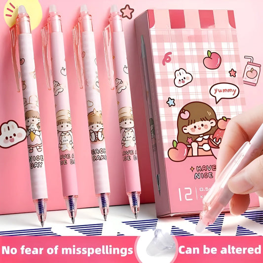 Retractable Erasable Gel Pens, 0.5 mm Fine Point Smooth Writing Eraser Pen-Any 1