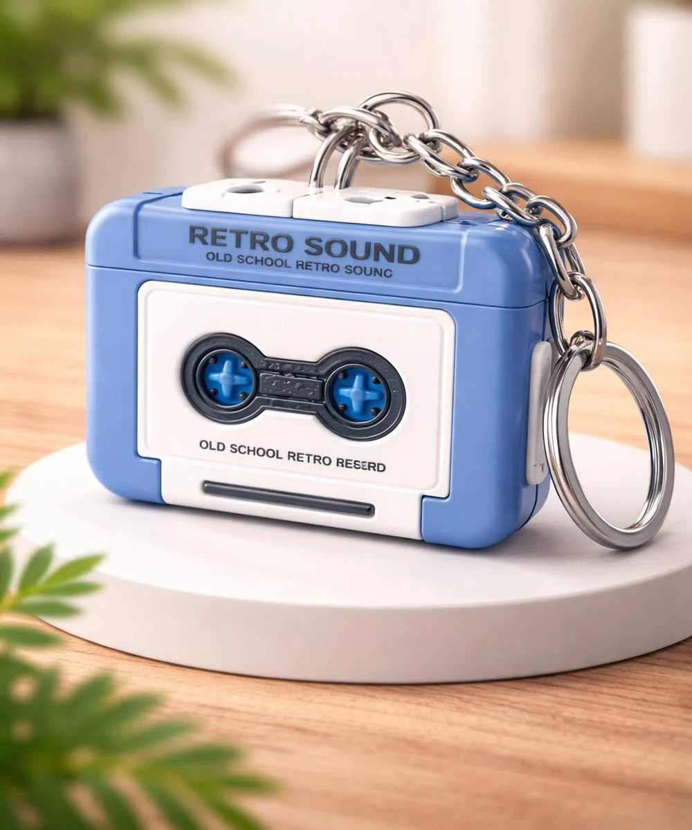 Retro Tape Recorder 3D Keychain With Sound - Any 1