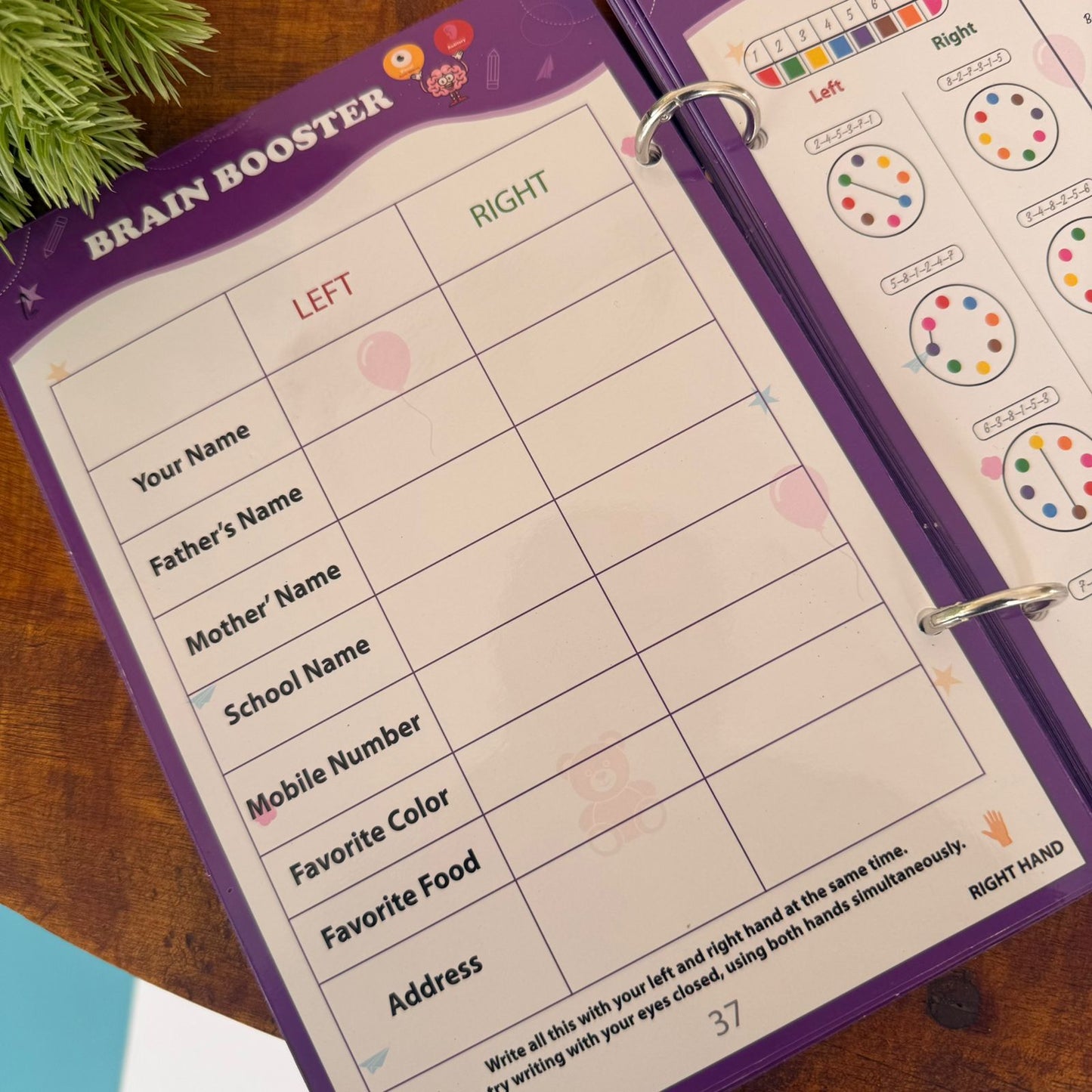 Reusable Brain Booster Activity-112 Activities 60 Pages - FREE Sketch Pens