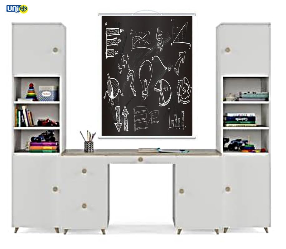 Reusable PVC Vinyl Black Board Hanging rRoll Type -Slate 20*26 inches
