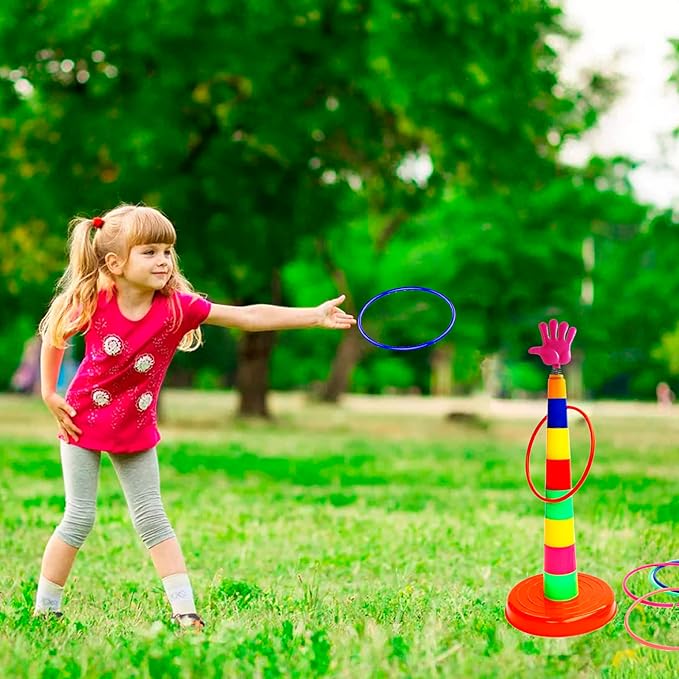 Ring Toss Game for Kids, Ring Throwing Game for Single and Group Play