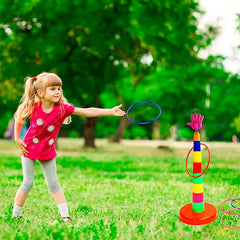 Ring Toss Game for Kids, Ring Throwing Game for Single and Group Play