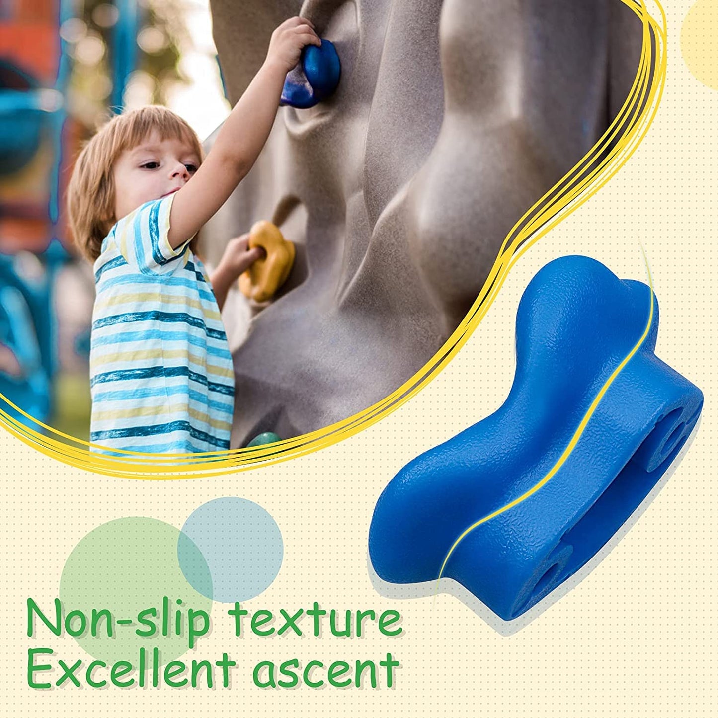 Rock Climbing Holds Play for Kids, Adult Wall Climbing Stone - Any 1 piece