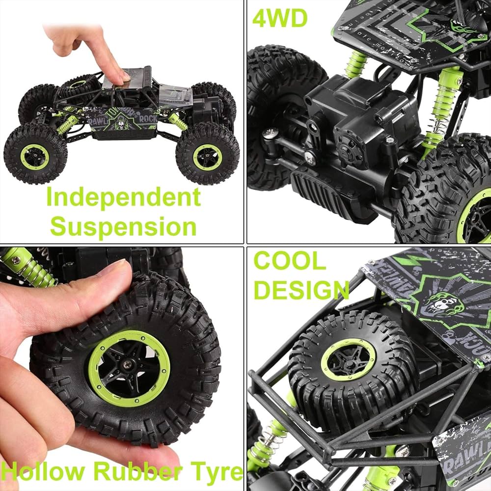 Rock Crawler Rock car Remote Control car,Smoke car 1:16 Scale,Metal car - Monster Truck Rock Crawler Climbing, Easy to Run car, Smoke car Spray car