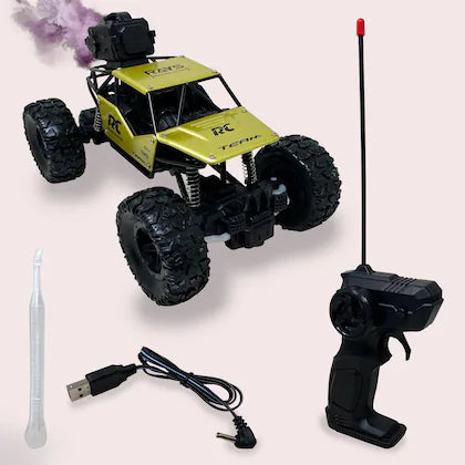 Rock Crawler Rock car Remote Control car,Smoke car 1:16 Scale,Metal car - Monster Truck Rock Crawler Climbing, Easy to Run car, Smoke car Spray car