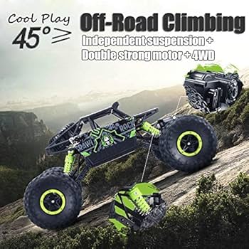 Rock Crawler Rock car Remote Control car,Smoke car 1:16 Scale,Metal car - Monster Truck Rock Crawler Climbing, Easy to Run car, Smoke car Spray car