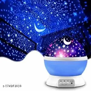 Rotating With Moon And Star Projection Lamp