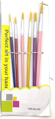 Round Painting Brush Multicolor - Set of 6