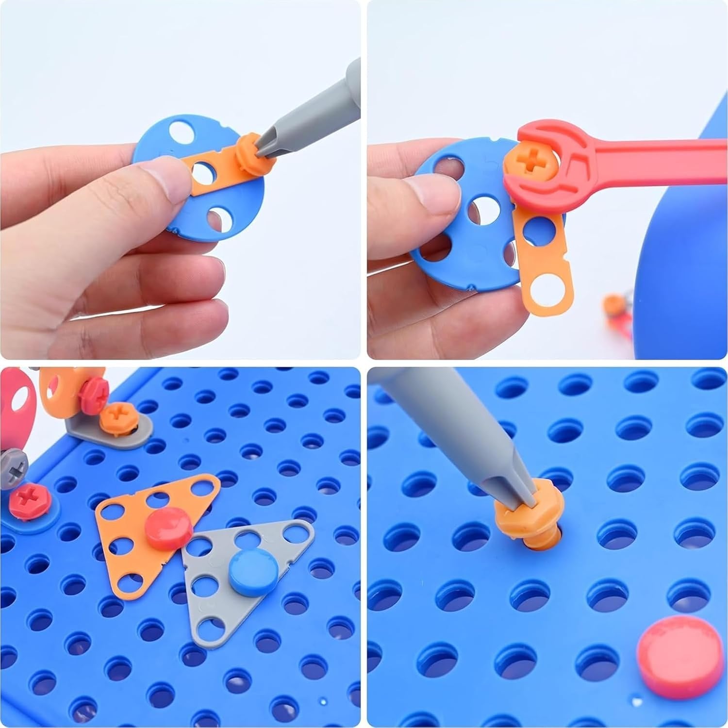 Self Spell Box Montessori Play Toolbox for Kids, 2D/3D Creativity Tool Box with Drill- Any 1