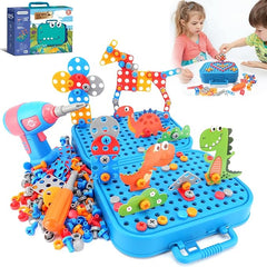 Self Spell Box Montessori Play Toolbox for Kids, 2D/3D Creativity Tool Box with Drill- Any 1