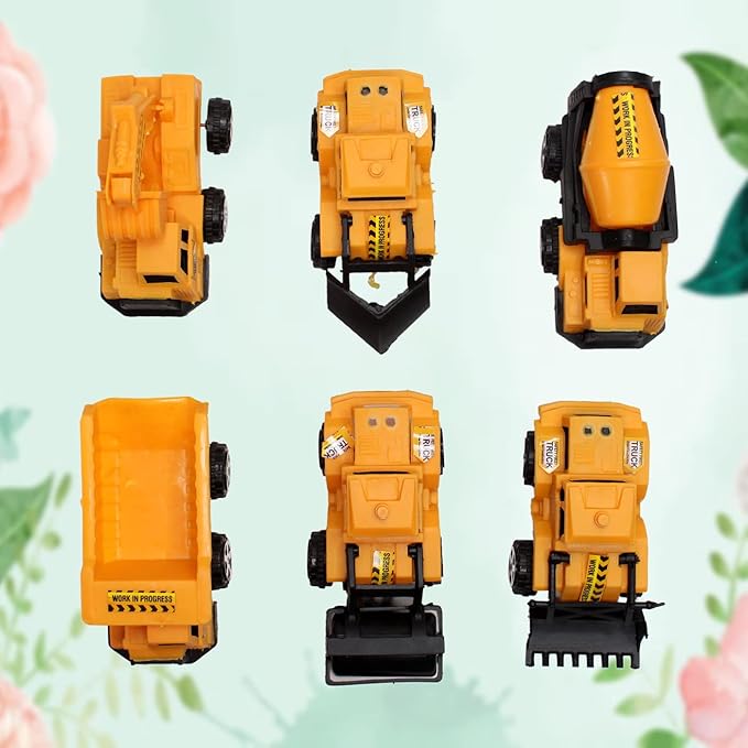 Set of 6 Truck Construction Vehicles Toys for Children