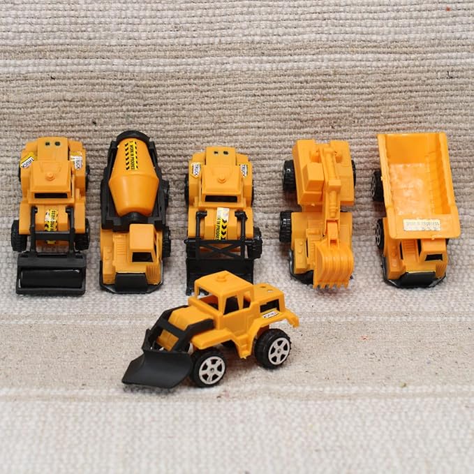 Set of 6 Truck Construction Vehicles Toys for Children- No Return / Exchange