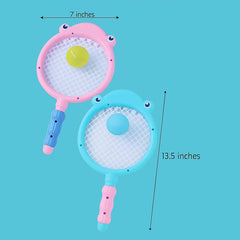 Shark Shape Tennis Racket Set for Kids 3-8 Years – Lightweight Plastic Bat & Ball Toy