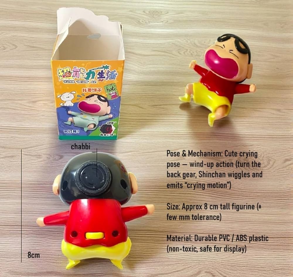 Shinchan Moveable Action Figure, Collectible Anime Character Toy, Crying Expression-Any 1