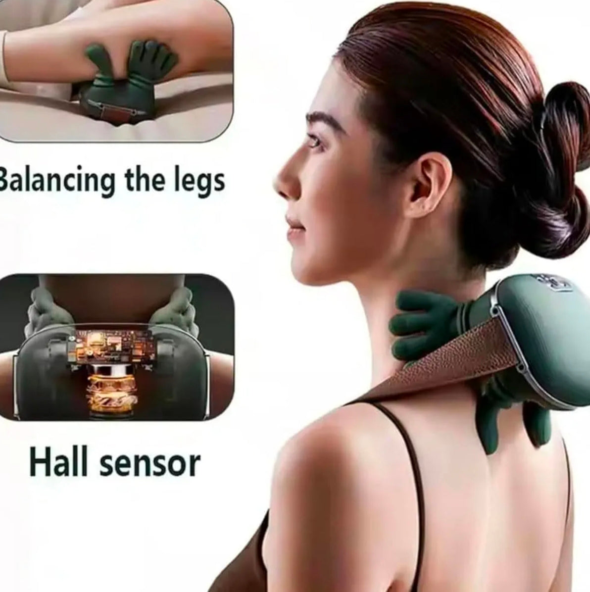 Electric Deep Tissue 4D Kneading Massage, Simulated Human Hand Design for Pain Relief and Muscle Relax