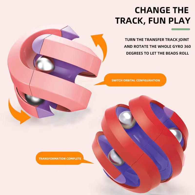 Shuang Run Rotating Puzzle Toy Magic Ball Children's adult anti-stress toy magnetic track spinning pinball gyro cube ball toy fidget spinner