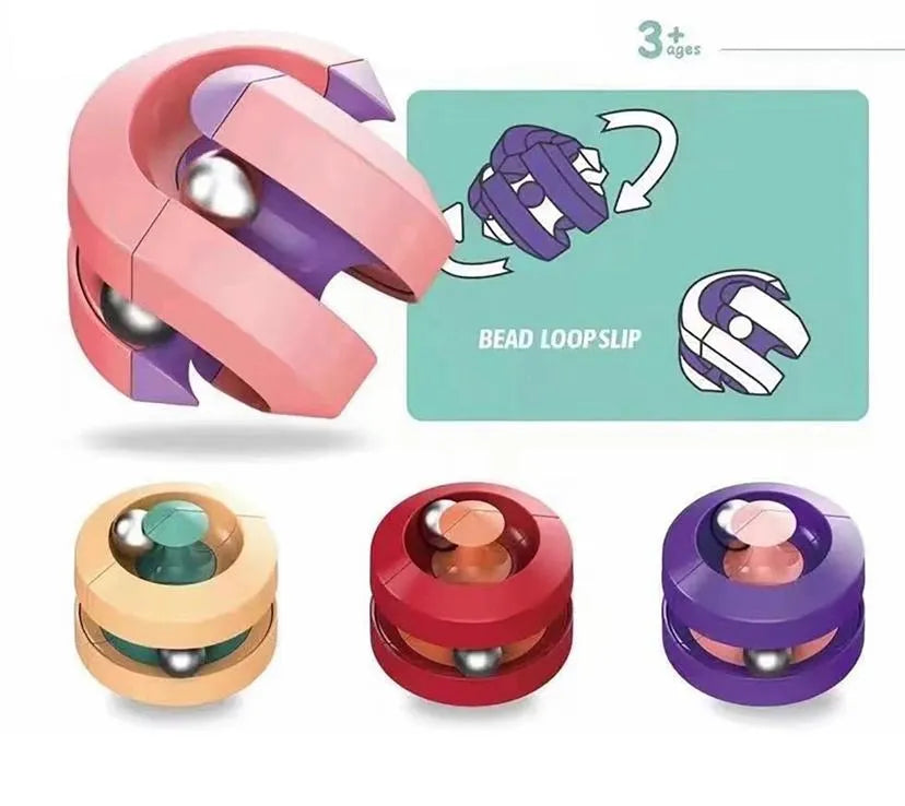 Shuang Run Rotating Puzzle Toy Magic Ball Children's adult anti-stress toy magnetic track spinning pinball gyro cube ball toy fidget spinner