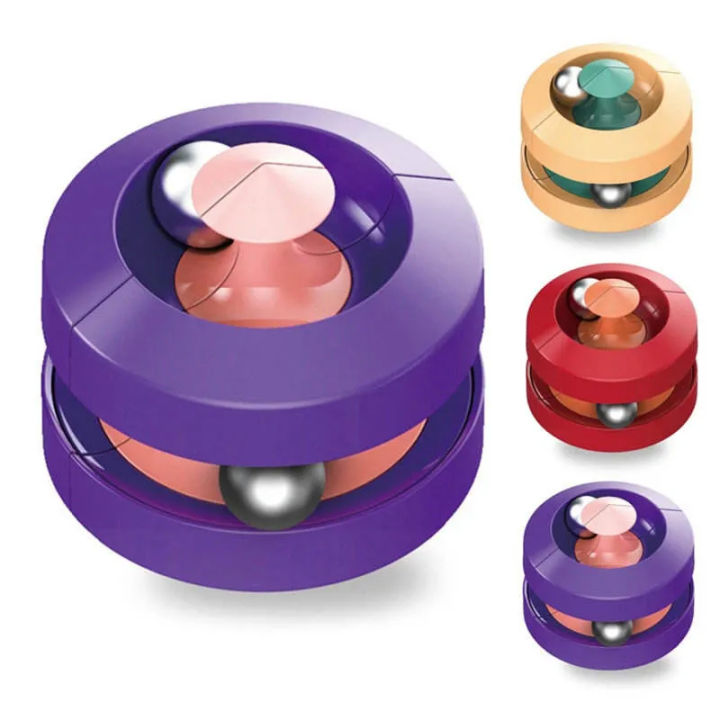Shuang Run Rotating Puzzle Toy Magic Ball Children's adult anti-stress toy magnetic track spinning pinball gyro cube ball toy fidget spinner