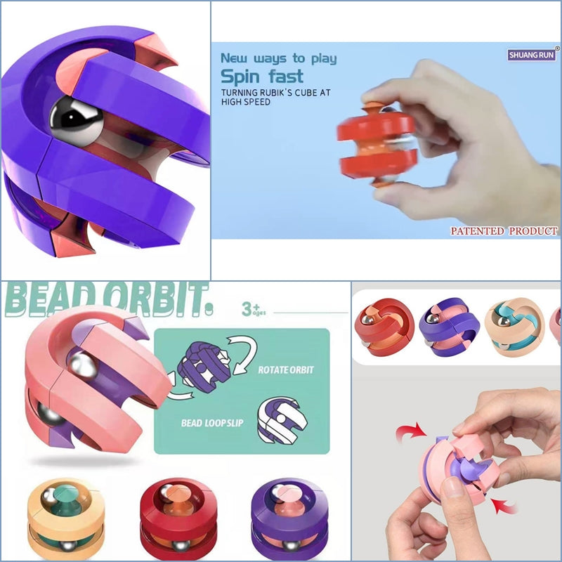 Shuang Run Rotating Puzzle Toy Magic Ball Children's adult anti-stress toy magnetic track spinning pinball gyro cube ball toy fidget spinner