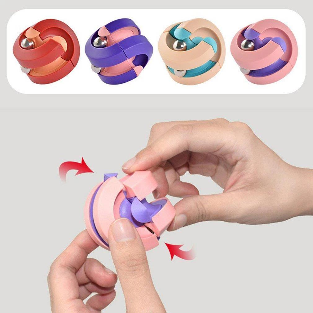Shuang Run Rotating Puzzle Toy Magic Ball Children's adult anti-stress toy magnetic track spinning pinball gyro cube ball toy fidget spinner
