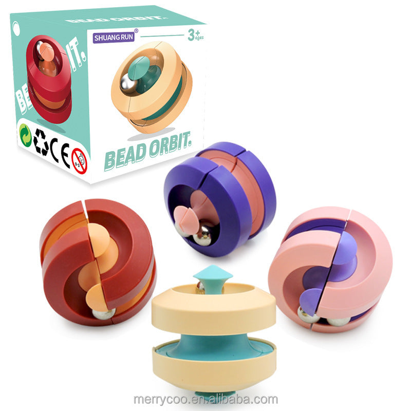 Shuang Run Rotating Puzzle Toy Magic Ball Children's adult anti-stress toy magnetic track spinning pinball gyro cube ball toy fidget spinner