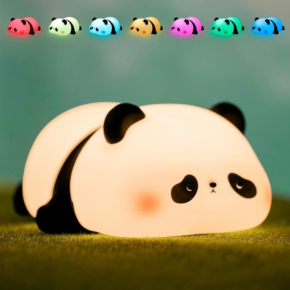Sleeping Panda Touch Silicone Night Lamp – Rechargeable color changing