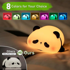 Sleeping Panda Touch Silicone Night Lamp – Rechargeable color changing