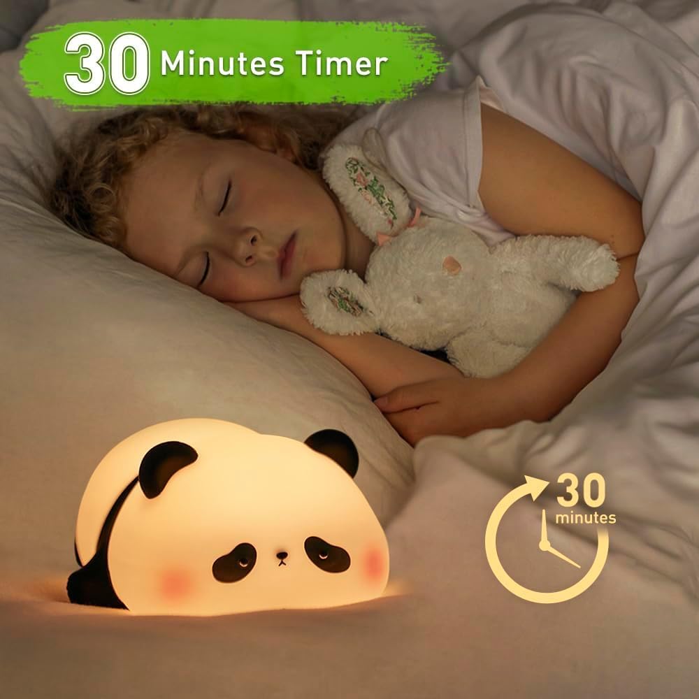 Sleeping Panda Touch Silicone Night Lamp – Rechargeable color changing