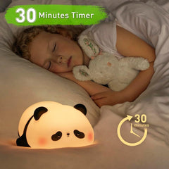 Sleeping Panda Touch Silicone Night Lamp – Rechargeable color changing