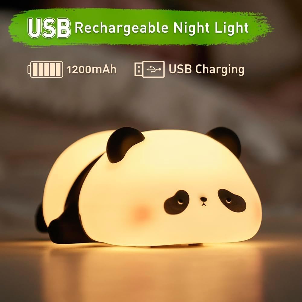 Sleeping Panda Touch Silicone Night Lamp – Rechargeable color changing