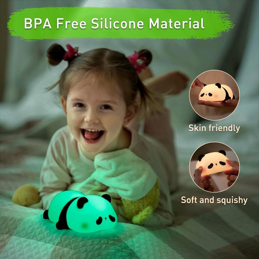 Sleeping Panda Touch Silicone Night Lamp – Rechargeable color changing