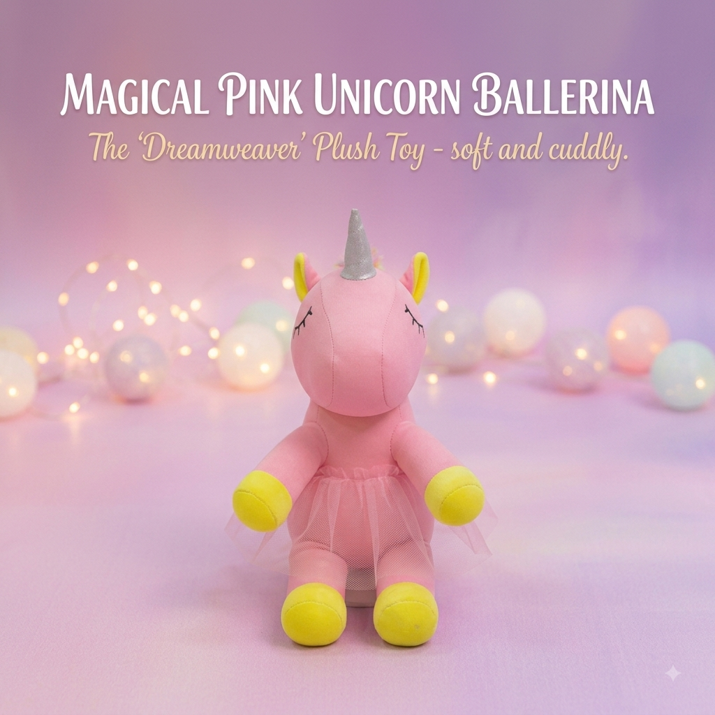 Soft Plush Unicorn Ballerina Frill Toy - Any 1