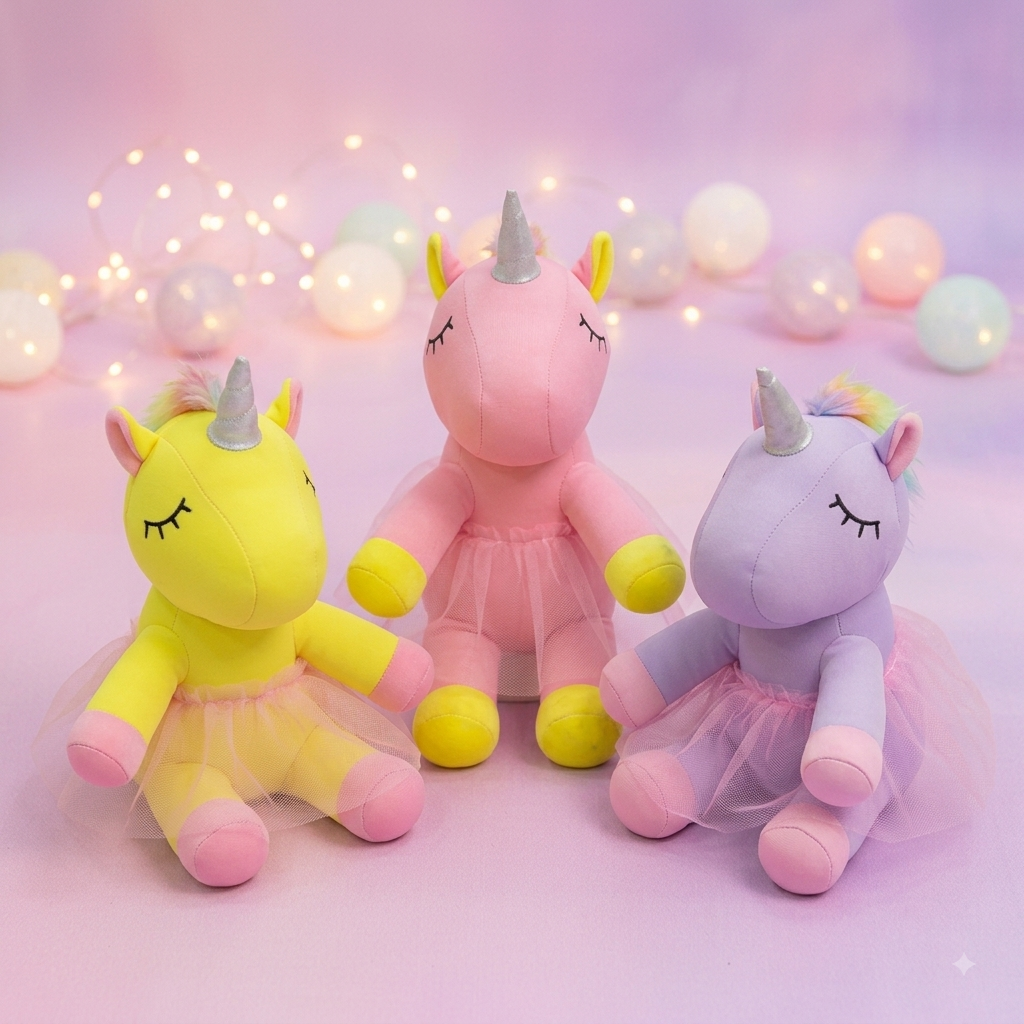 Soft Plush Unicorn Ballerina Frill Toy - Any 1