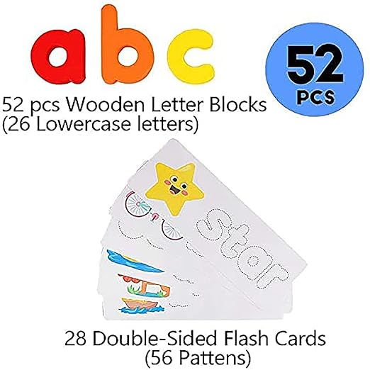 Spelling Game with Flash Cards and Wooden Alphabets