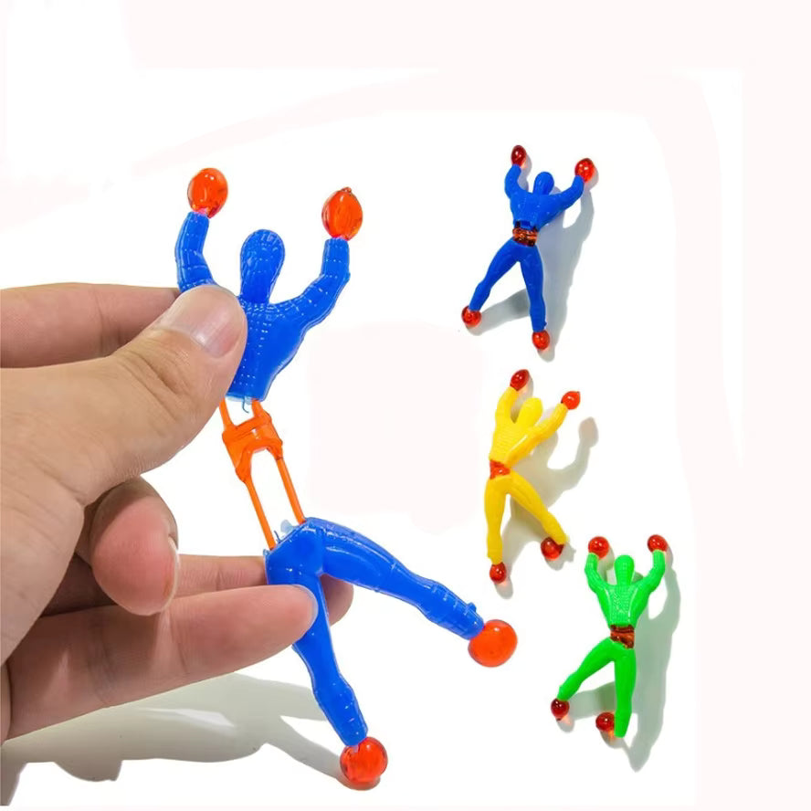 Spider Man Toy-Set of 5-Sticky Wall Climbing SpiderMan Toy for Kids Multicolor