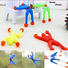 Spider Man Toy-Set of 5-Sticky Wall Climbing SpiderMan Toy for Kids Multicolor