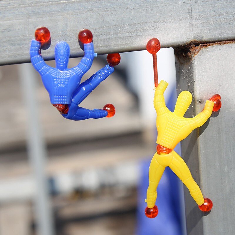 Spider Man Toy-Set of 5-Sticky Wall Climbing SpiderMan Toy for Kids Multicolor
