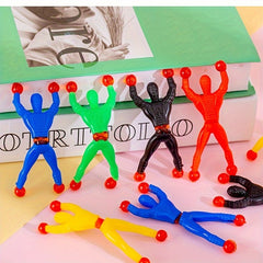 Spider Man Toy-Set of 5-Sticky Wall Climbing SpiderMan Toy for Kids Multicolor